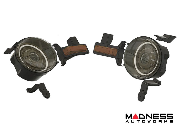 Ford Bronco Head Lights - Oculus Bi-LED Projector - Oracle - Amber